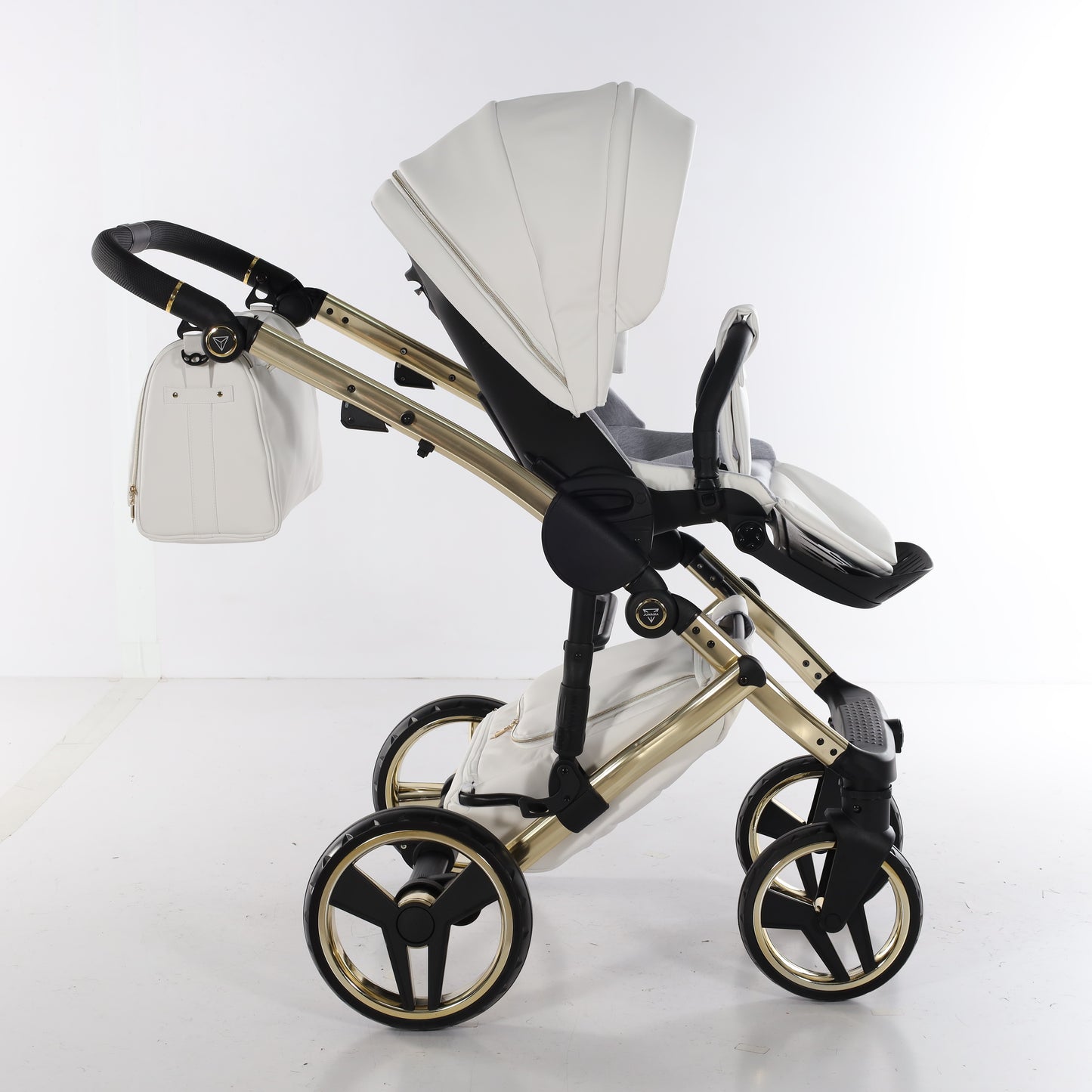 Junama ENZO 2 in 1 , prams and stroller, WHITE GOLD