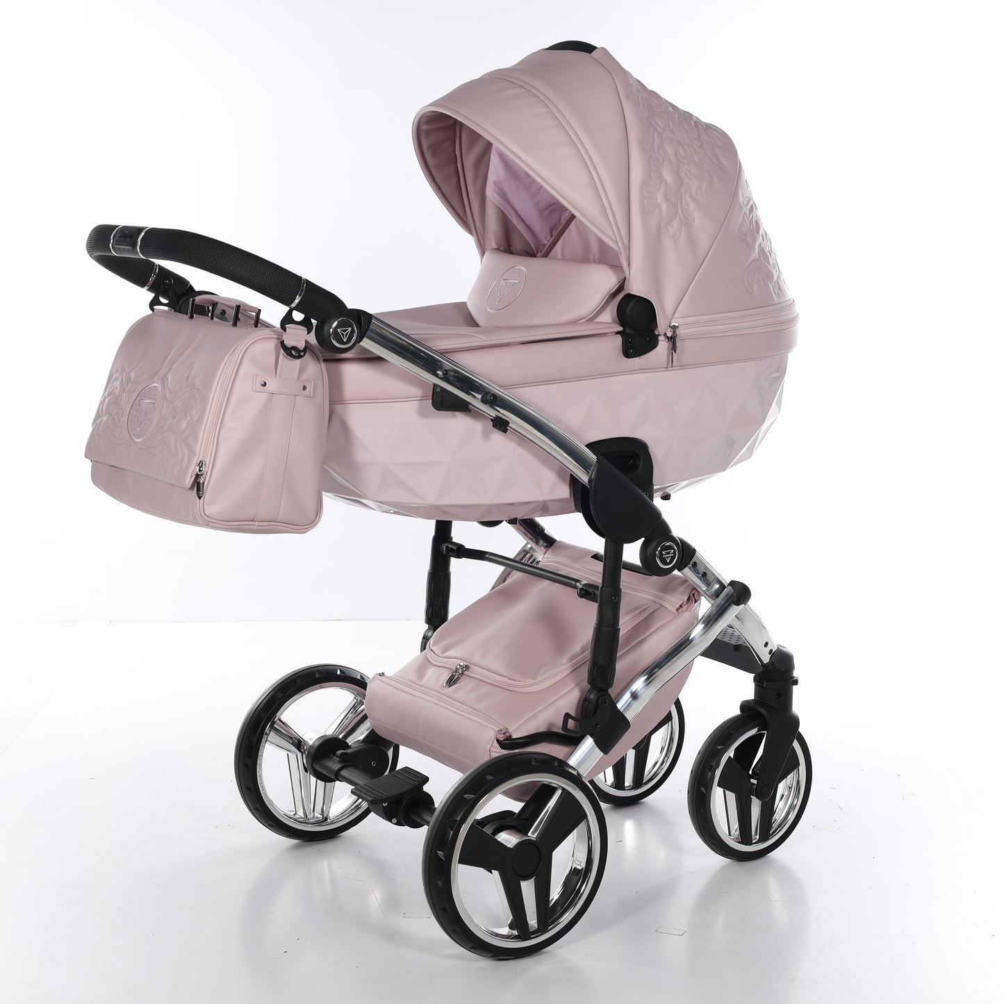 Junama ENZO 2 in 1 , prams and stroller, PINK SILVER