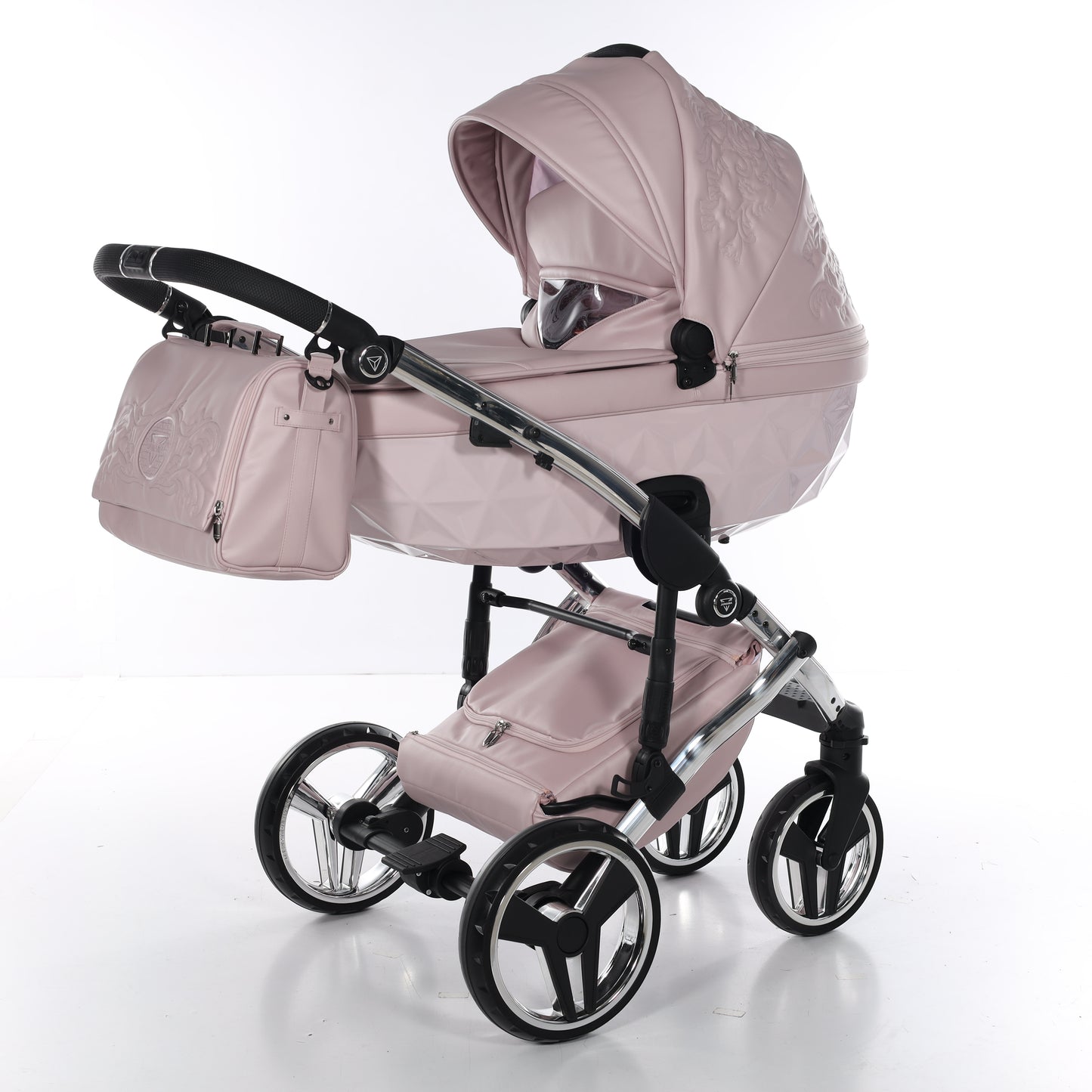 Junama ENZO 2 in 1 , prams and stroller, PINK SILVER