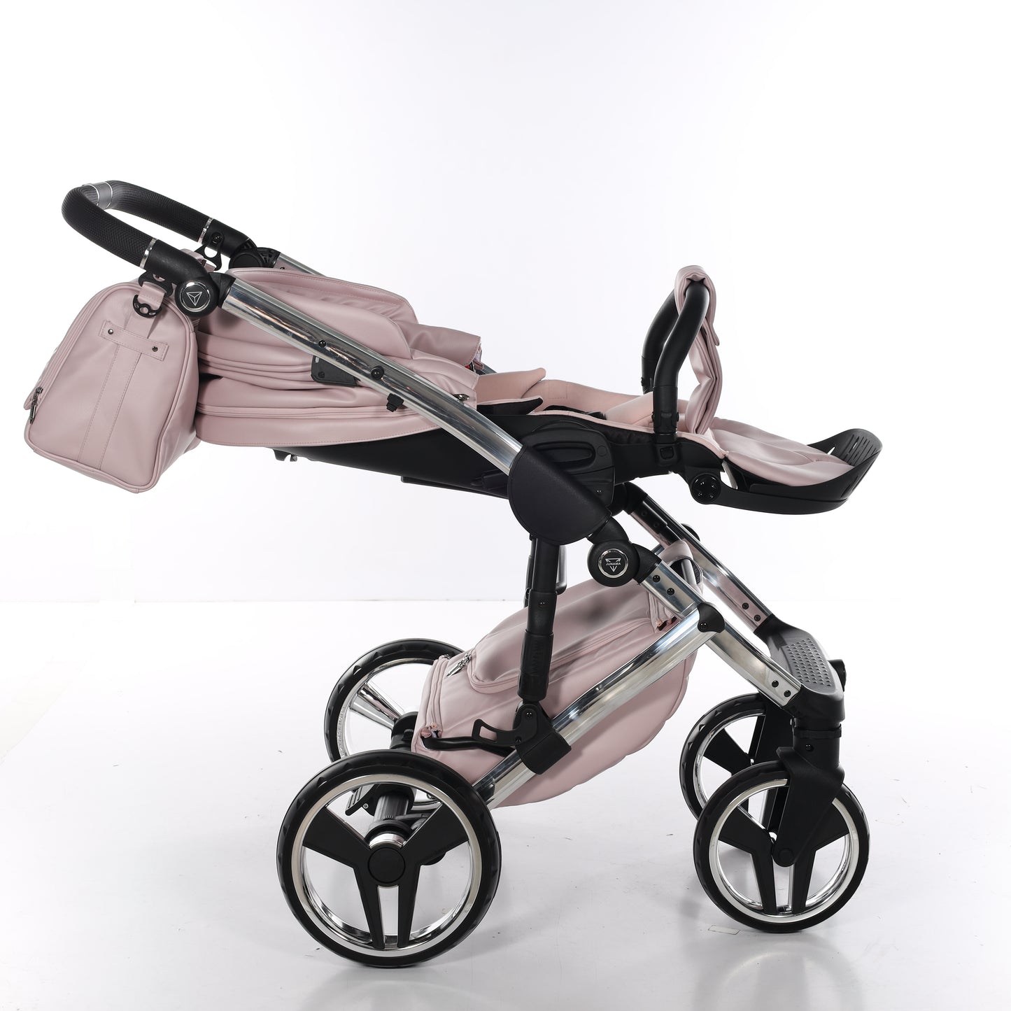 Junama ENZO 2 in 1 , prams and stroller, PINK SILVER