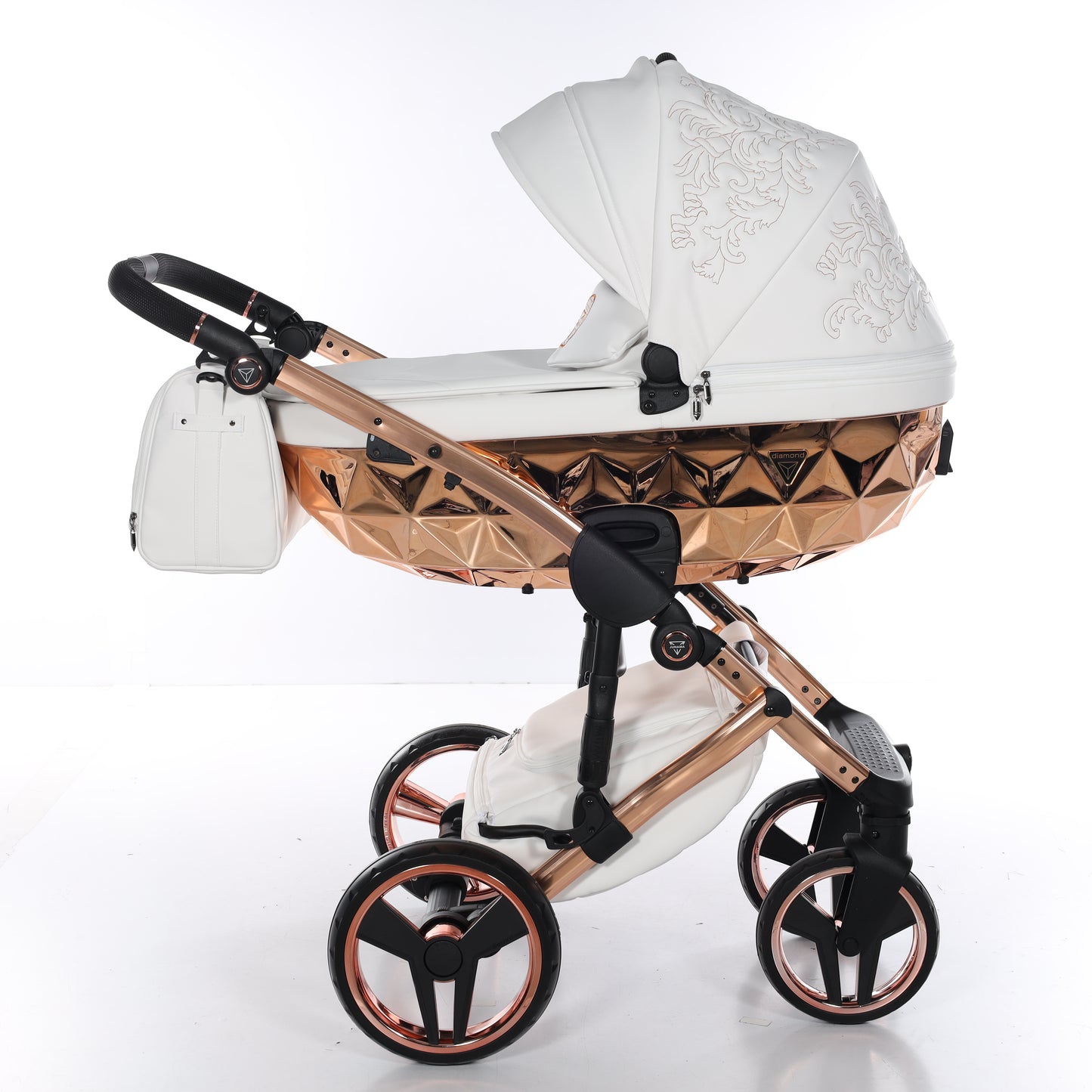 Junama ENZO 2 in 1 , prams and stroller, WHITE COPPER