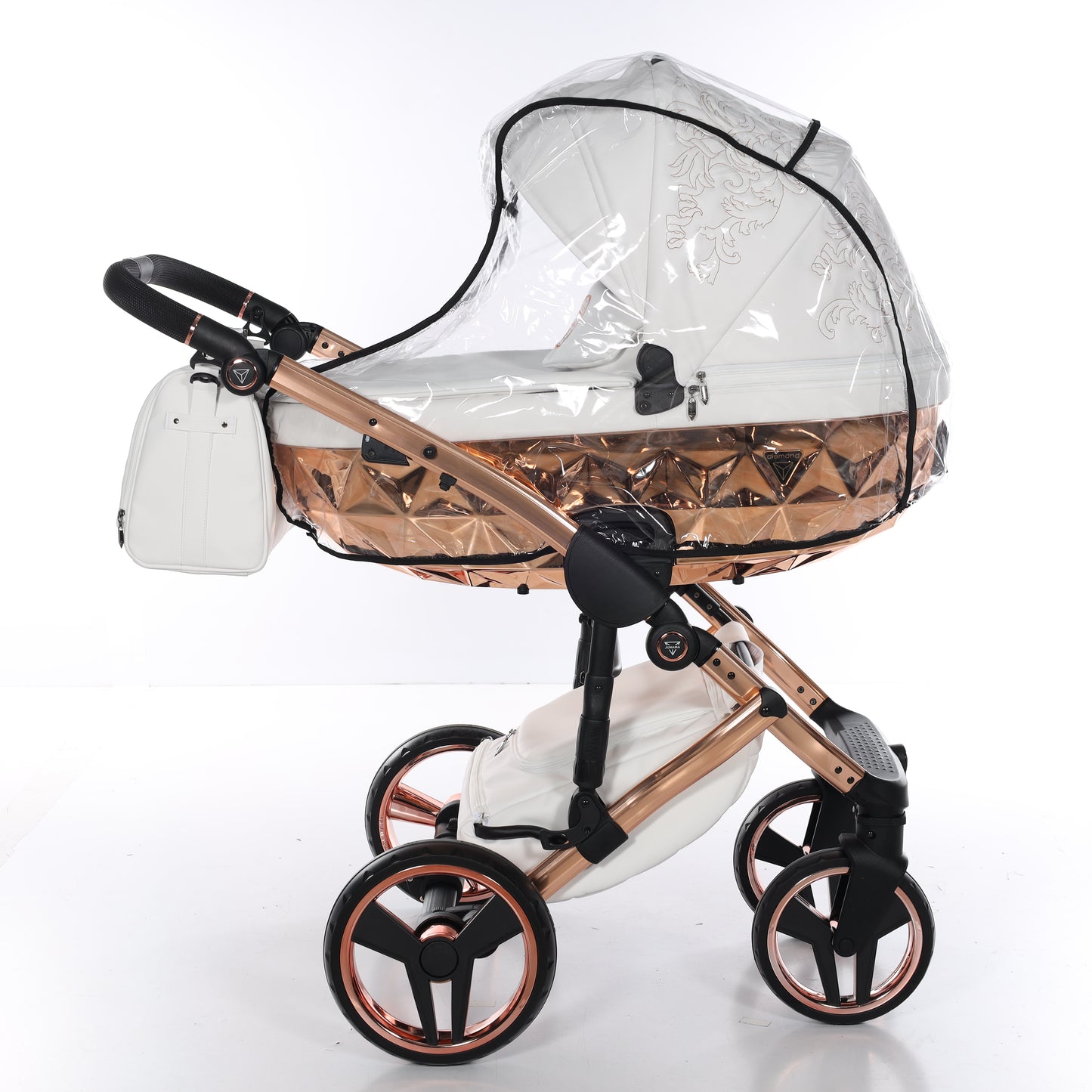 Junama ENZO 2 in 1 , prams and stroller, WHITE COPPER