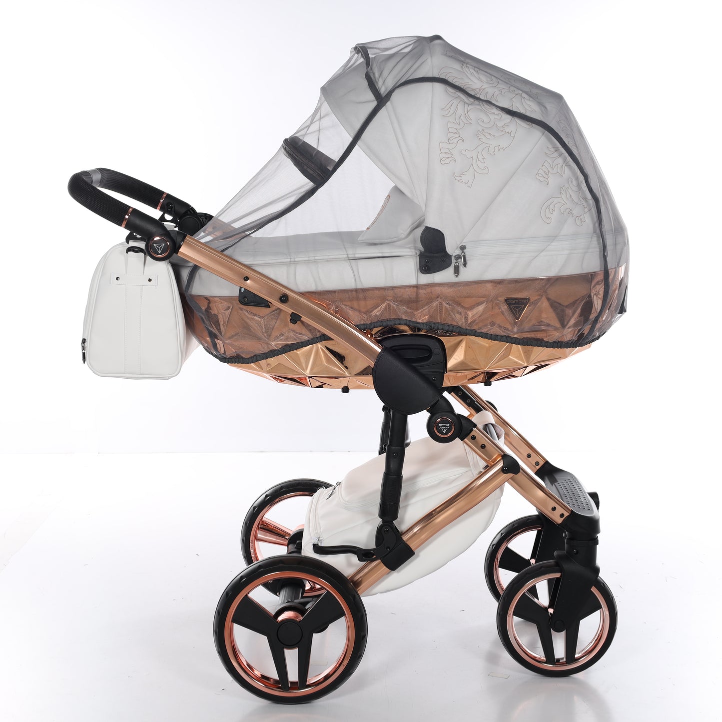 Junama ENZO 2 in 1 , prams and stroller, WHITE COPPER