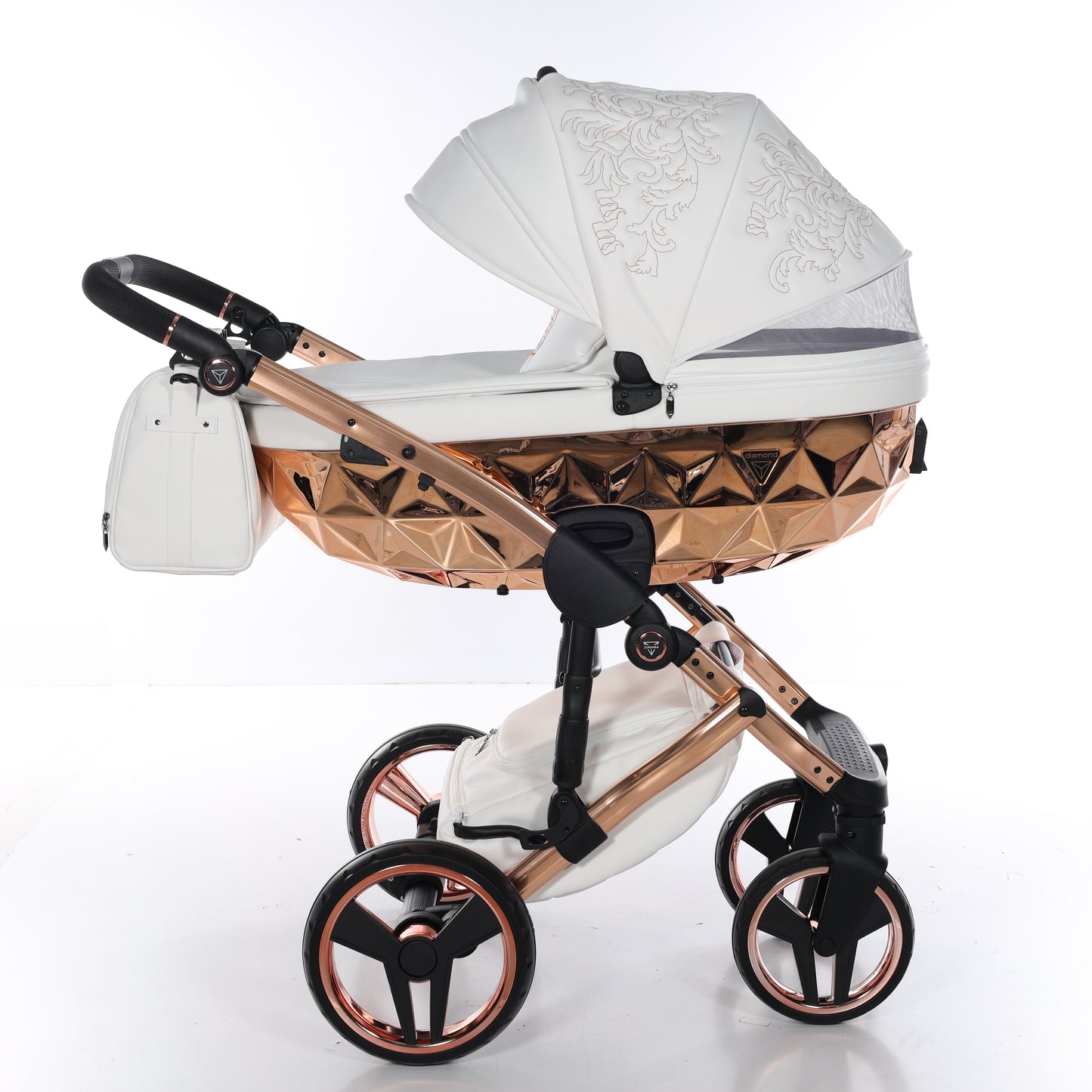 Junama ENZO 2 in 1 , prams and stroller, WHITE COPPER