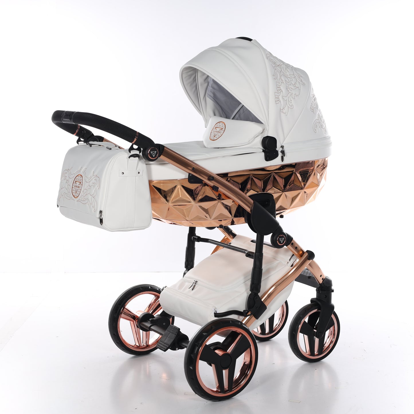 Junama ENZO 2 in 1 , prams and stroller, WHITE COPPER