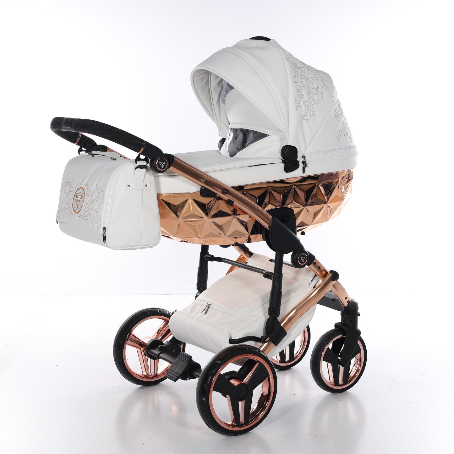 Junama ENZO 2 in 1 , prams and stroller, WHITE COPPER