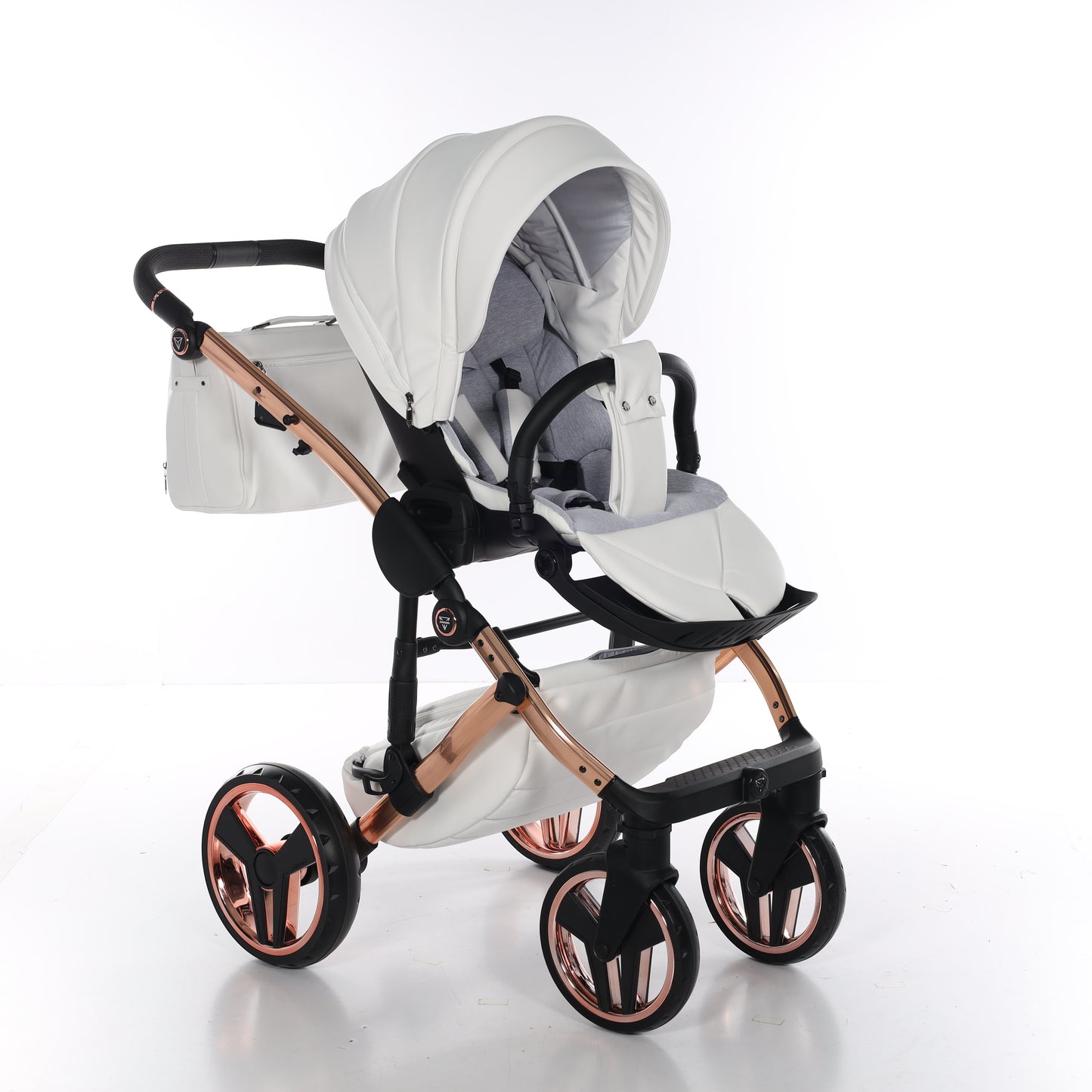 Junama ENZO 2 in 1 , prams and stroller, WHITE COPPER