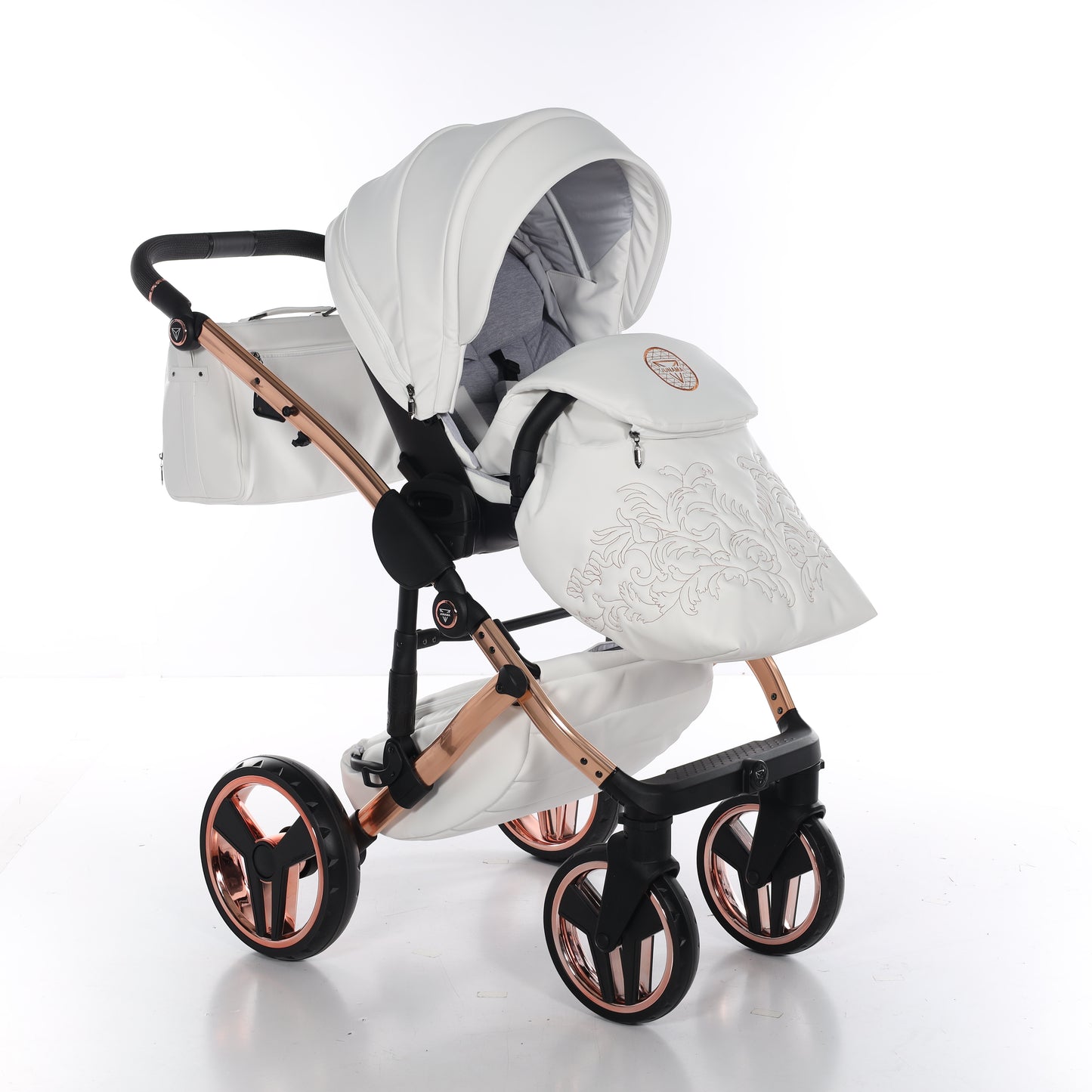 Junama ENZO 2 in 1 , prams and stroller, WHITE COPPER