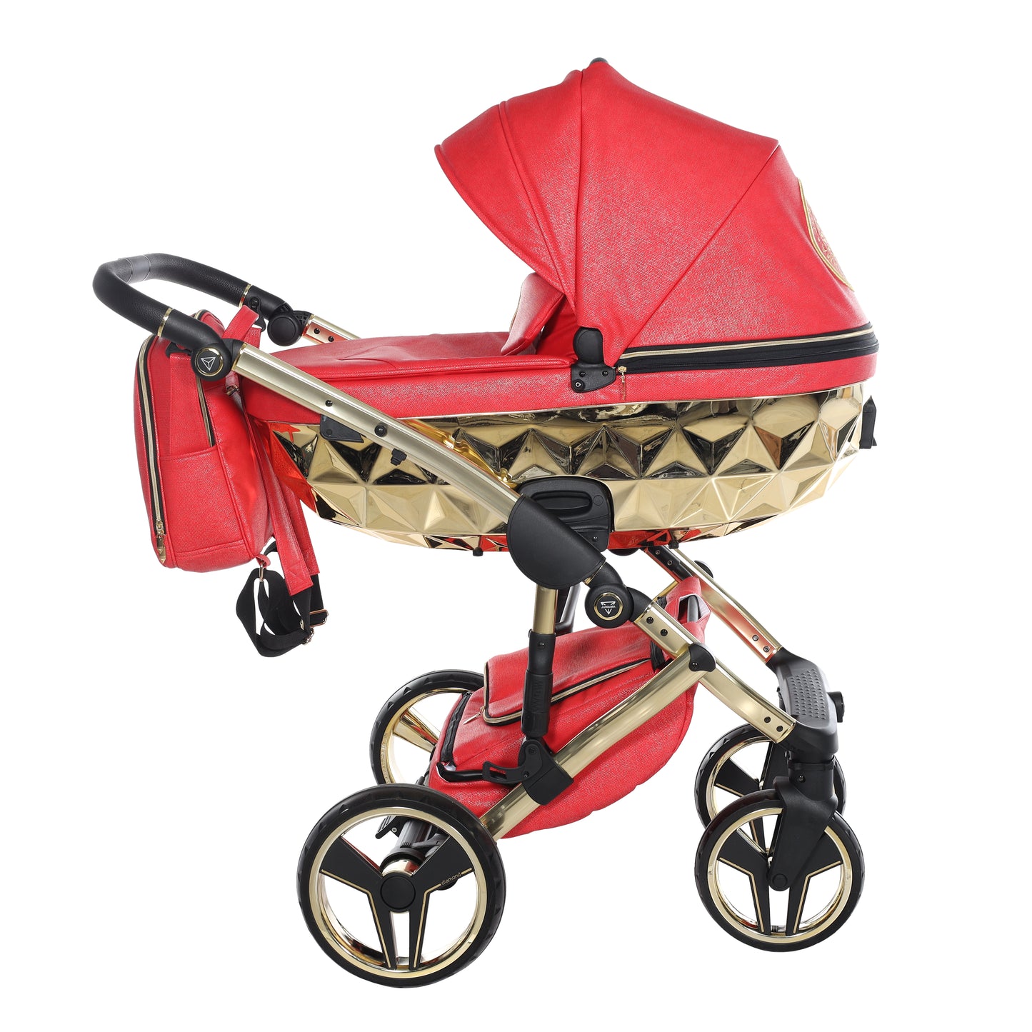 Junama HANDCRAFT FERO V3 2 in 1 , prams and stroller, RED GOLD