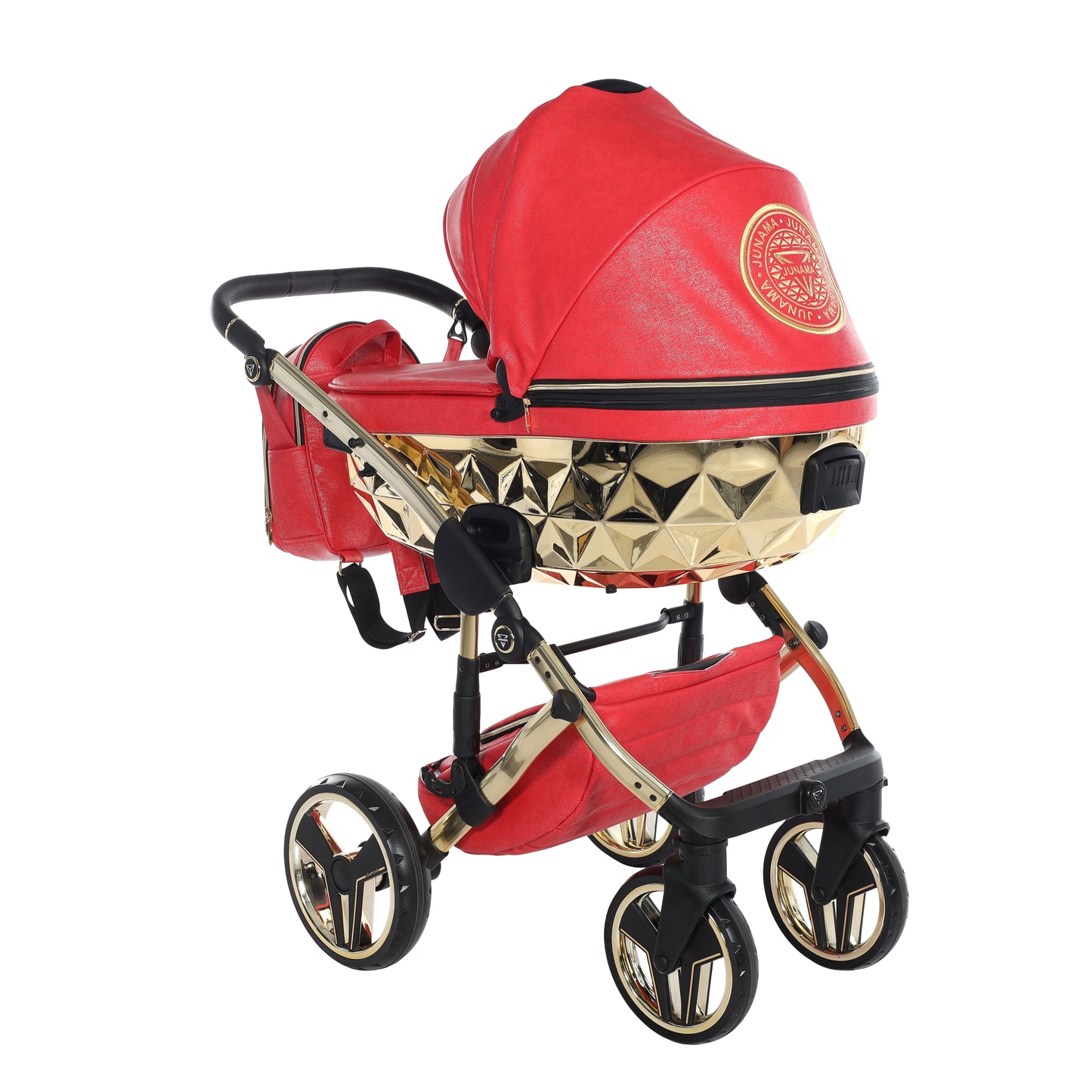 Junama HANDCRAFT FERO V3 2 in 1 , prams and stroller, RED GOLD