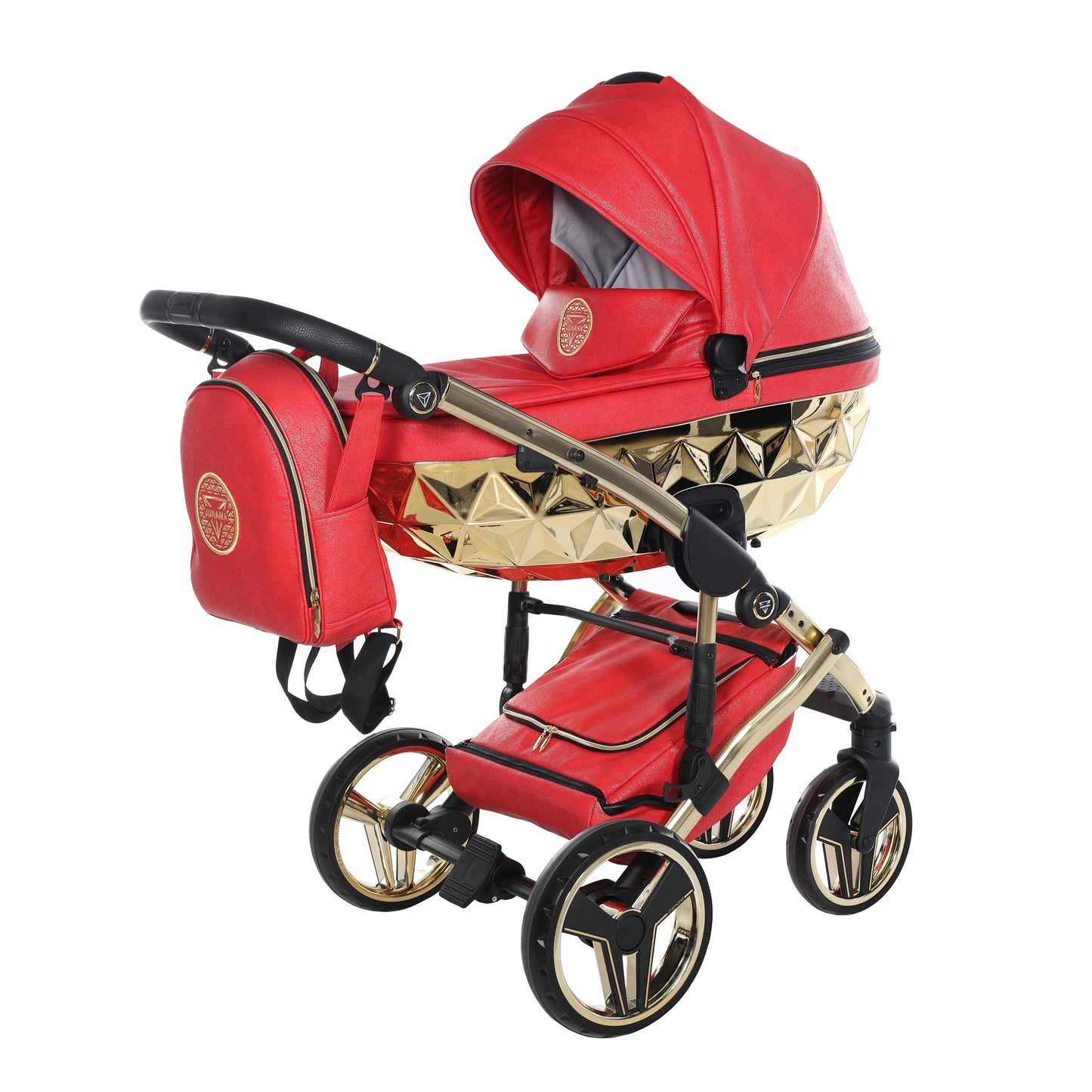 Junama HANDCRAFT FERO V3 2 in 1 , prams and stroller, RED GOLD