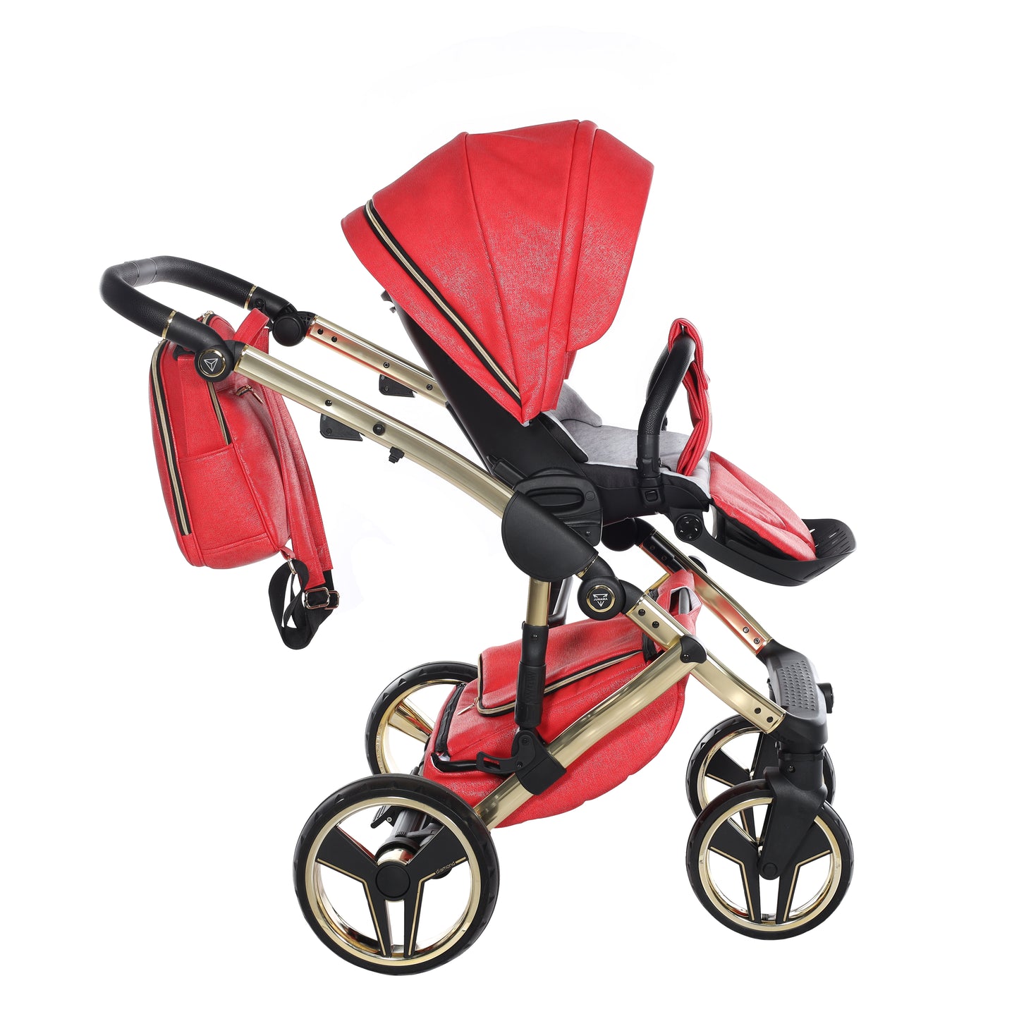 Junama HANDCRAFT FERO V3 2 in 1 , prams and stroller, RED GOLD