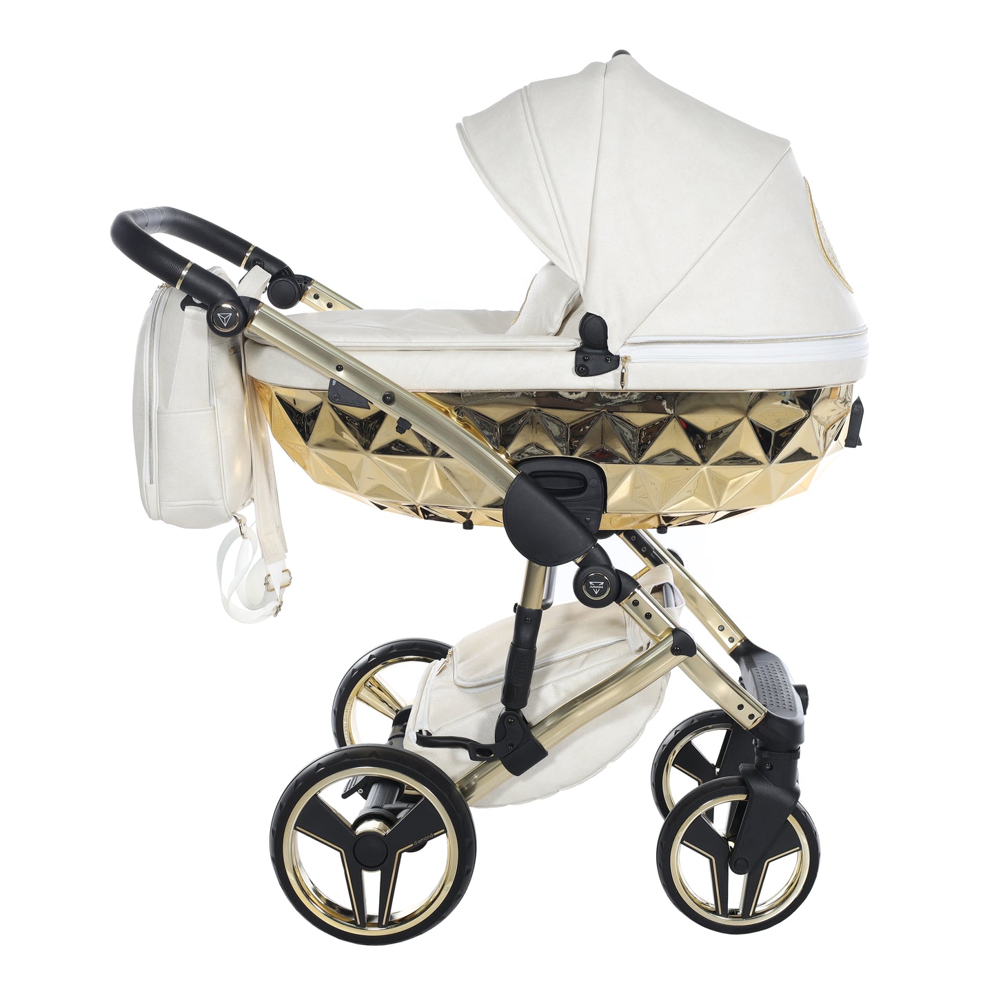 Junama HANDCRAFT FERO V3 2 in 1 , prams and stroller,WHITE GOLD
