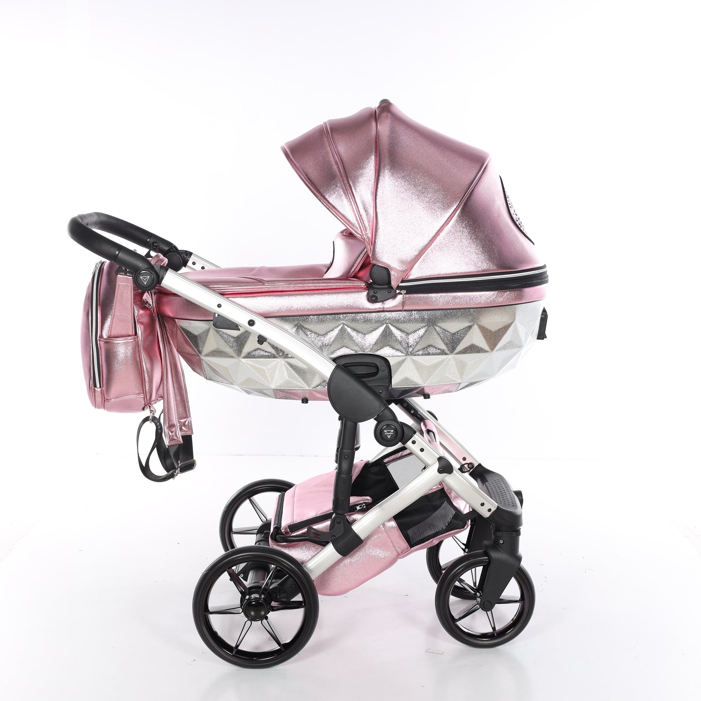 Junama GLOSSY V3 2 in 1 , prams and stroller, PINK