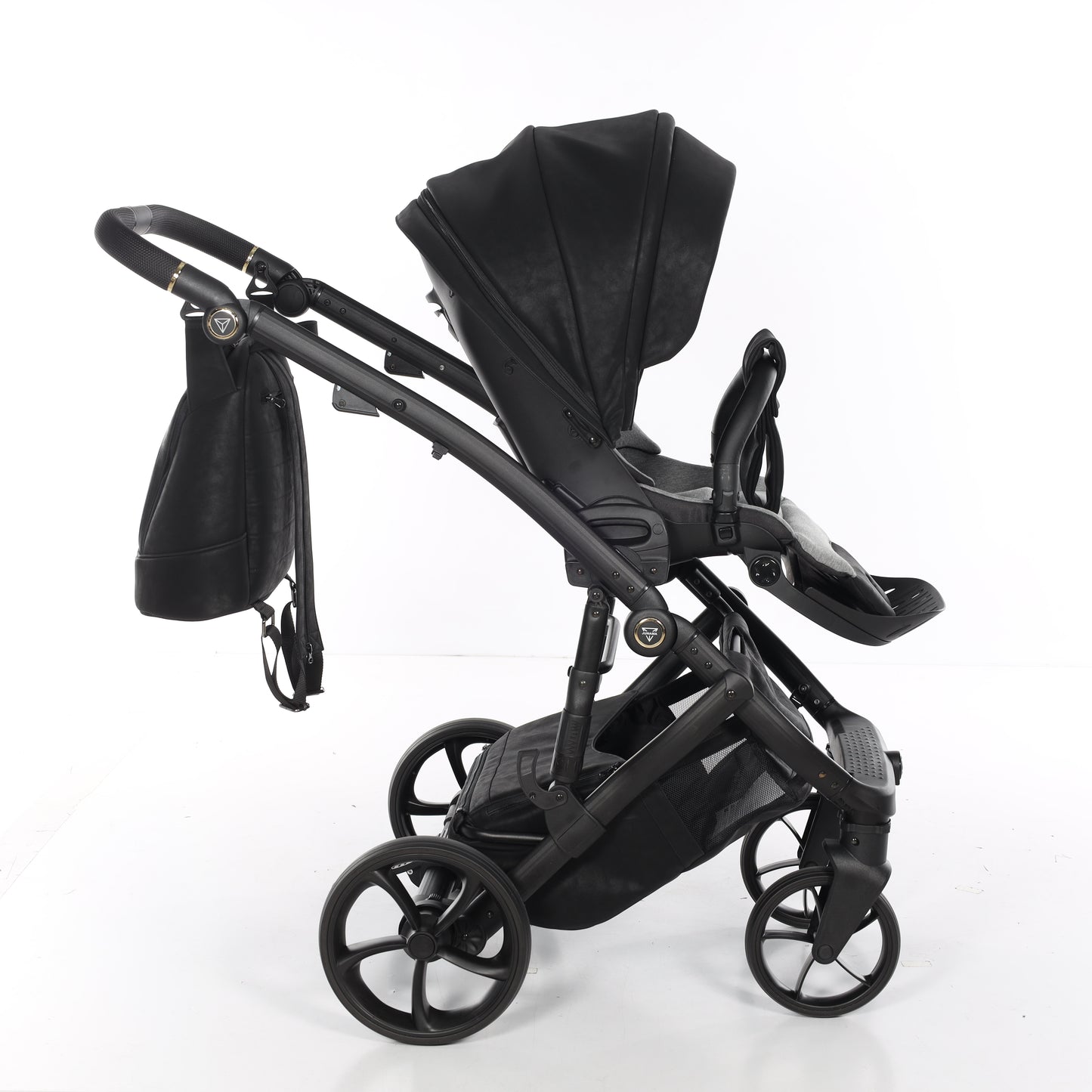 Junama SPACE NUBUK 2 in 1 , prams and stroller, BLACK