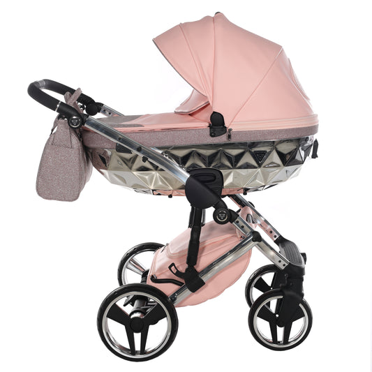 Junama HANDCRAFT GLITTER V3 2 in 1 , prams and stroller, PINK