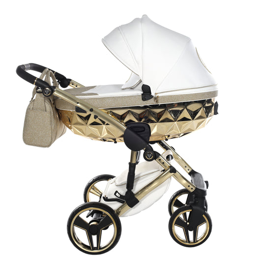 Junama HANDCRAFT GLITTER V3 2 in 1 , prams and stroller, GOLD