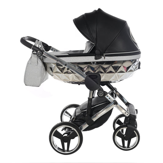 Junama HANDCRAFT GLITTER V3 2 in 1 , prams and stroller, BLACK